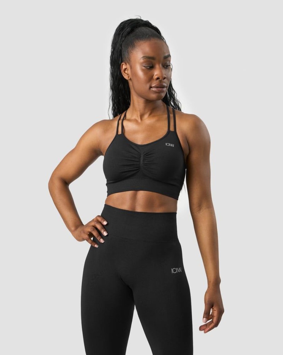 Dam ICIW Sport-Bh | Define Seamless Scrunch Sports Bra Black