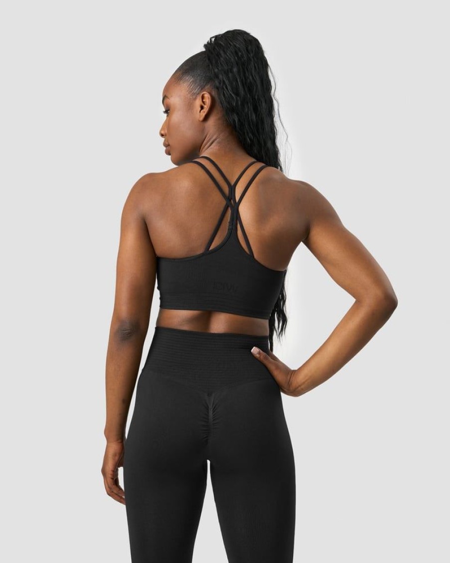 Dam ICIW Sport-Bh | Define Seamless Scrunch Sports Bra Black