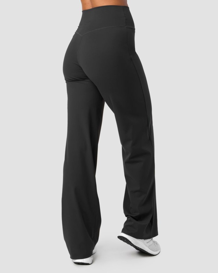 Dam ICIW Byxor | Nimble Straight Leg Pants Dark Grey