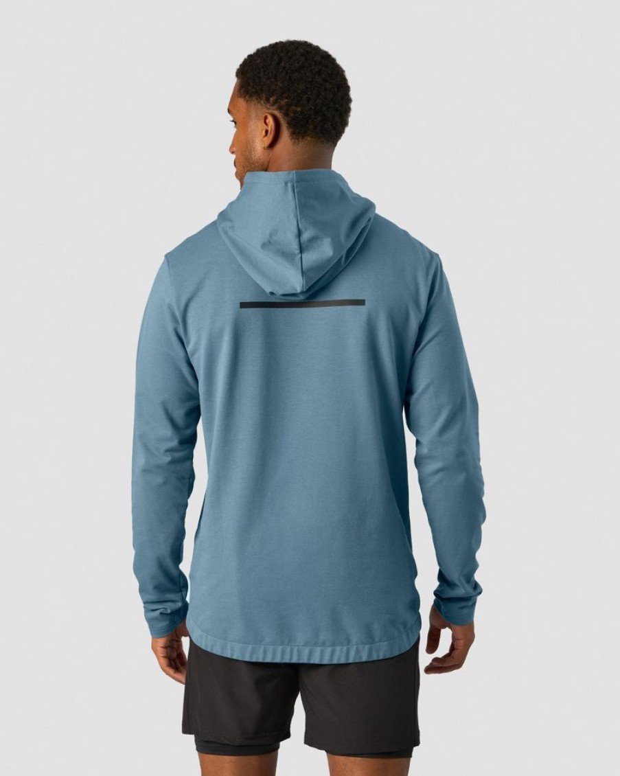 Herr ICIW Langarmat | Stride Hoodie Men Steel Blue