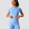 Dam ICIW Seamless | Define Seamless Cropped T-Shirt Daisy Blue