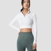 Dam ICIW Langarmat | Define Cropped 1/4 Zip White