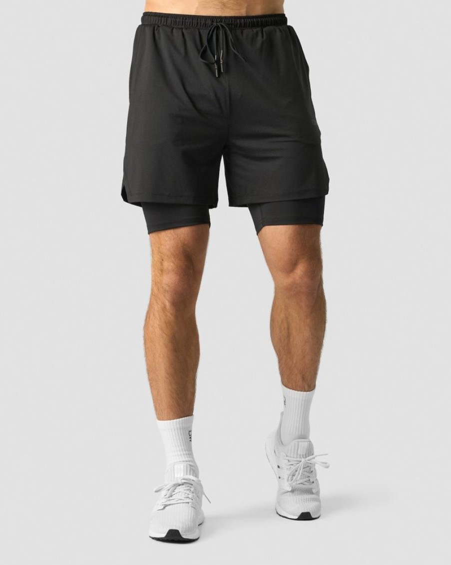 Herr ICIW Shorts | Stride 2-In-1 Shorts Men Black