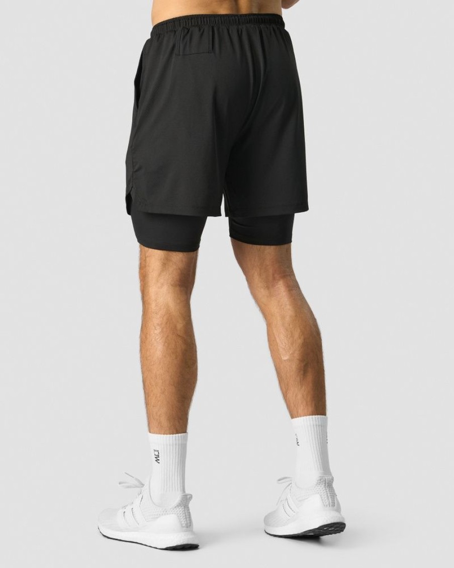 Herr ICIW Shorts | Stride 2-In-1 Shorts Men Black