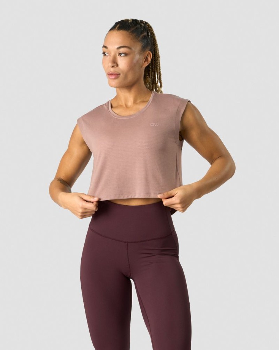 Dam ICIW Traningslinnen | Stride Cropped Tank Wmn Light Mauve