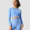 Dam ICIW Seamless | Define Seamless Ls Crop Top Daisy Blue