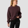 Dam ICIW Langarmat | Everyday Cropped Crewneck Burgundy