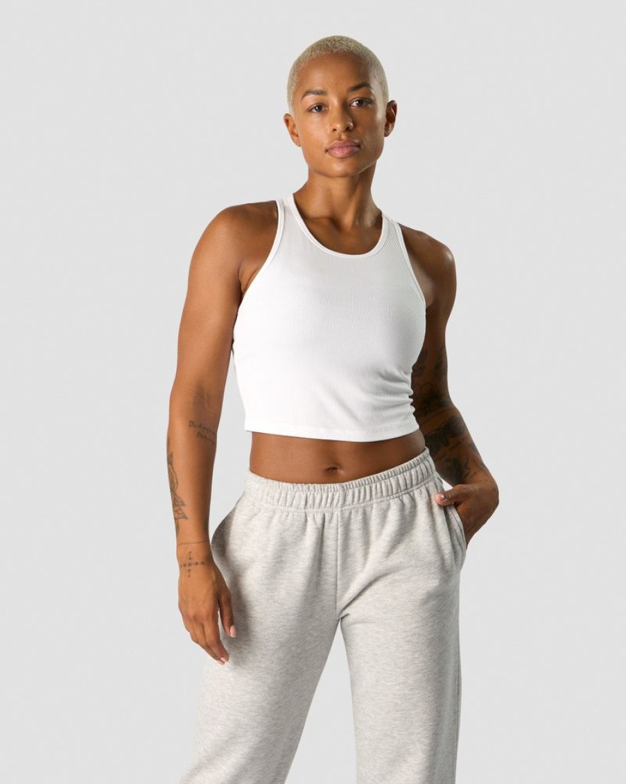 Dam ICIW Traningslinnen | Nimble Cropped Tank Top White