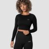 Dam ICIW Seamless | Define Seamless Ls Crop Top Black Wmn