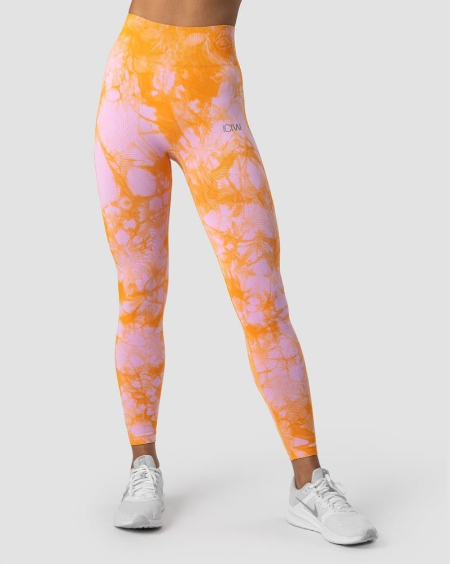 Dam ICIW Tights & Leggings | Define Seamless Tie Dye Tights Sunset Beach