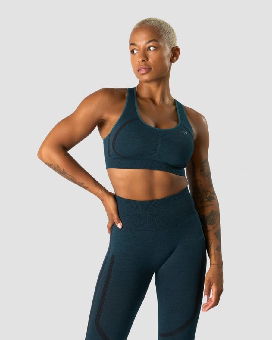 Dam ICIW Sport-Bh | Rush Seamless Sports Bra Dk Teal