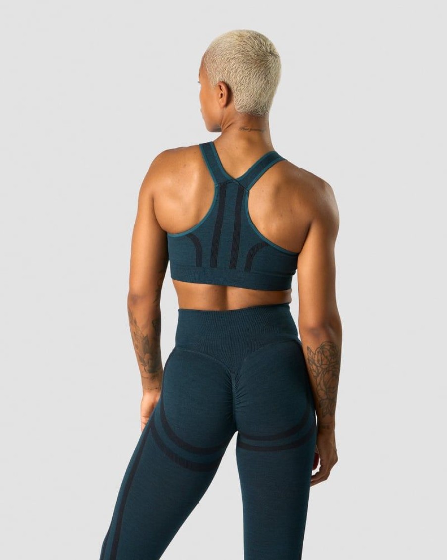 Dam ICIW Sport-Bh | Rush Seamless Sports Bra Dk Teal