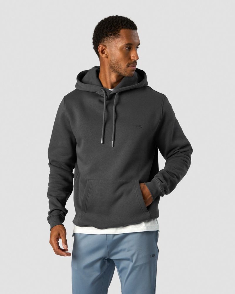 Herr ICIW Langarmat | Everyday Hoodie Side Logo Men Dark Grey