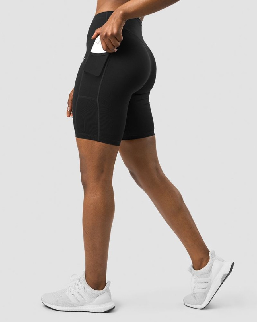 Dam ICIW Shorts | Classic Pocket Biker Shorts Black Wmn