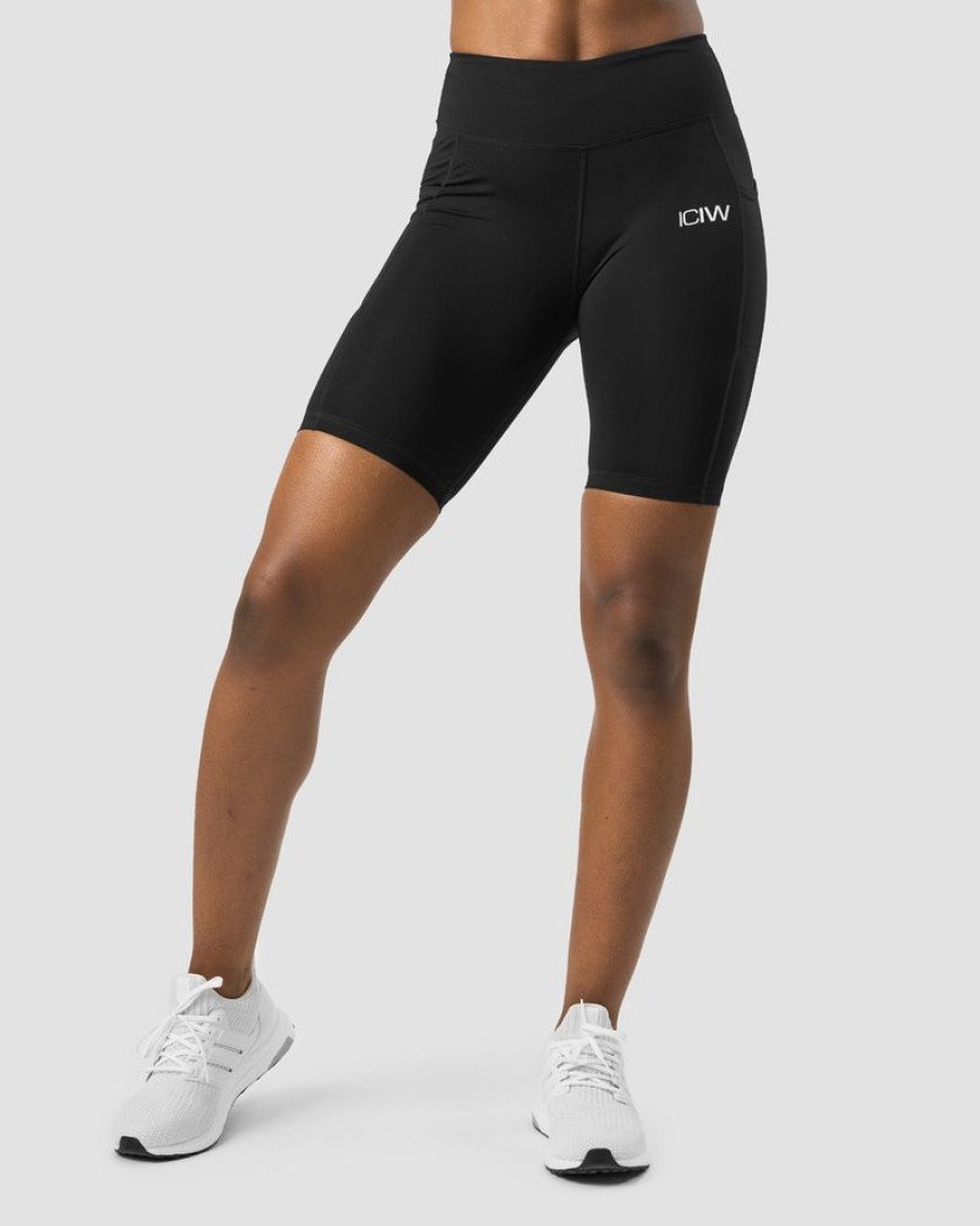 Dam ICIW Shorts | Classic Pocket Biker Shorts Black Wmn