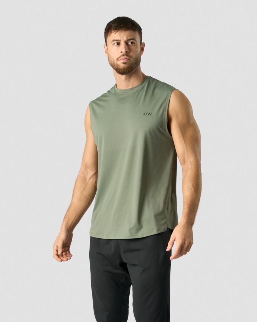 Herr ICIW T-Shirts | Stride Sleeveless T-Shirt Men Sea Green