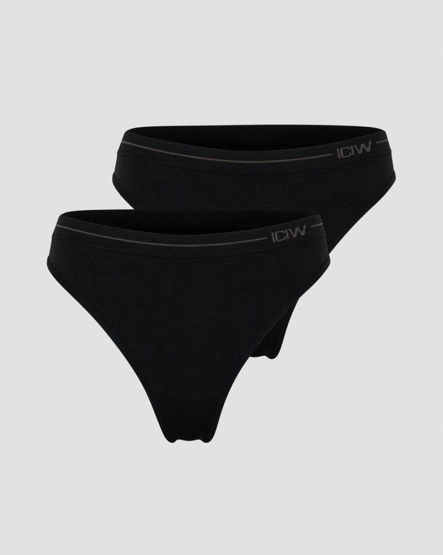 Dam ICIW Seamless | Everyday Seamless Thong 2-Pack Black