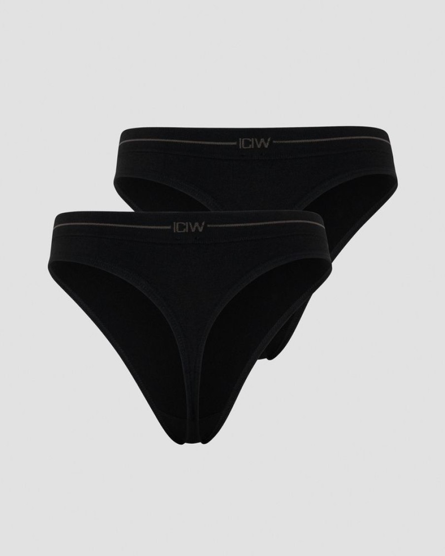 Dam ICIW Seamless | Everyday Seamless Thong 2-Pack Black