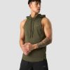 Herr ICIW T-Shirts | Stride Sleeveless T-Shirt Hoodie Men Dark Green