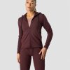 Dam ICIW Langarmat | Stride Zipper Hoodie Wmn Burgundy