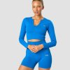 Dam ICIW Seamless | Ribbed Define Seamless Cropped Long Sleeve Cobalt Blue