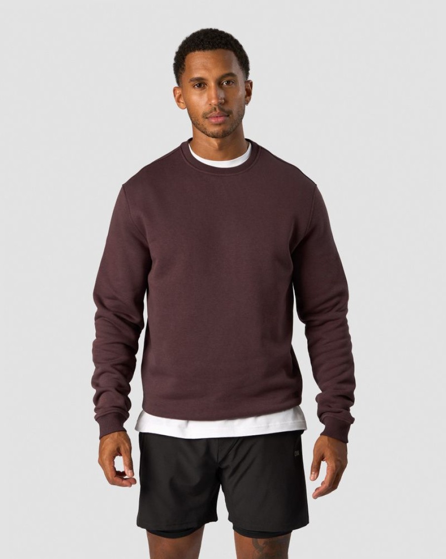 Herr ICIW Langarmat | Everyday Crewneck Men Burgundy