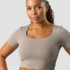 Dam ICIW T-Shirts | Nimble Soft Cropped T-Shirt Greige