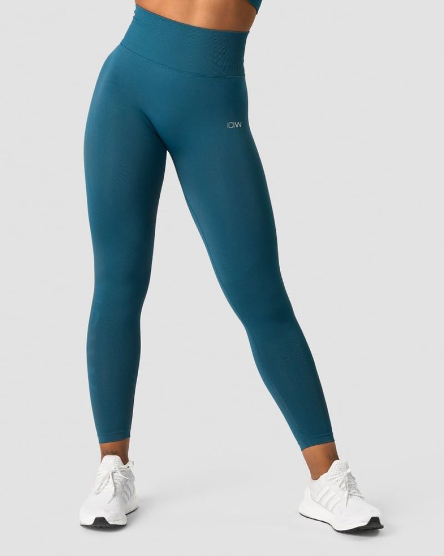 Dam ICIW Tights & Leggings | Define Seamless Scrunch Tights Dk Teal