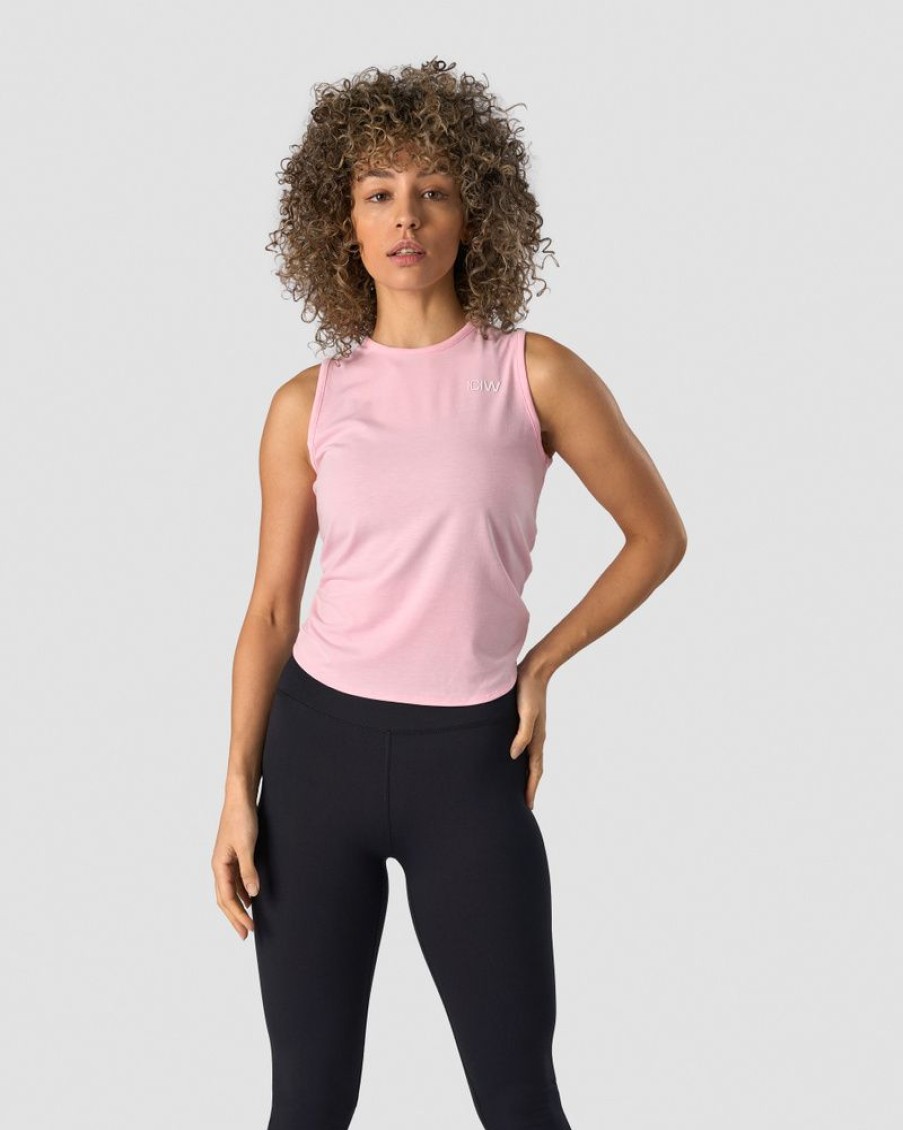 Dam ICIW Traningslinnen | Open Back Tank Top Pink