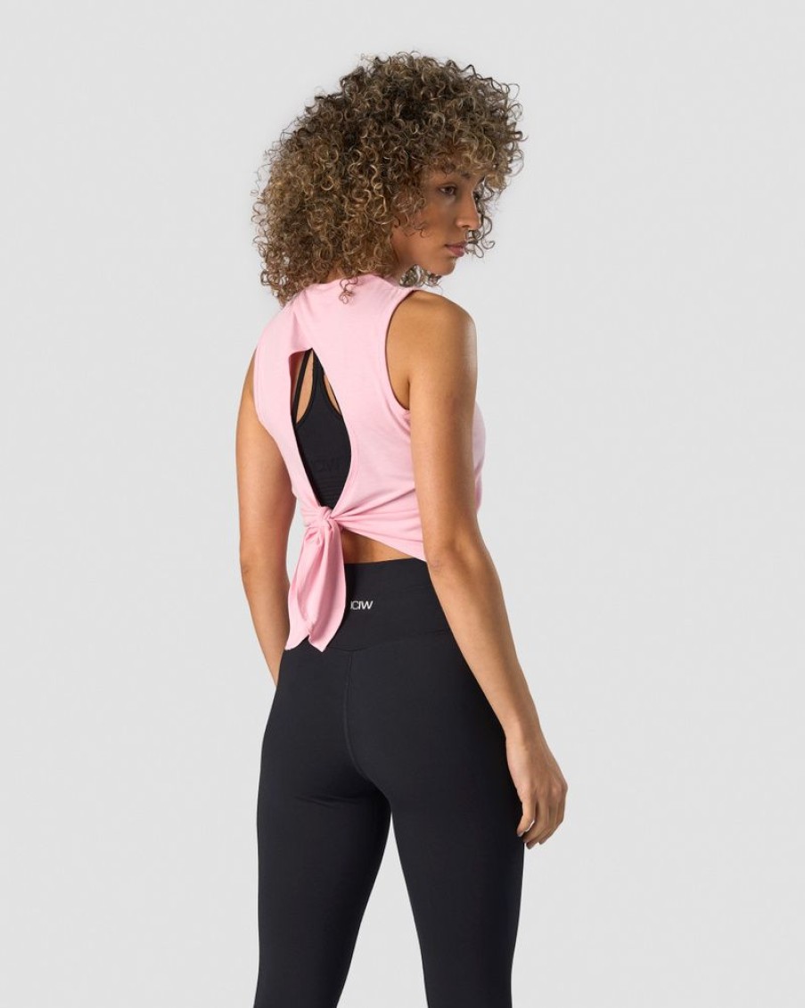 Dam ICIW Traningslinnen | Open Back Tank Top Pink