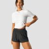 Dam ICIW T-Shirts | Charge Cropped Mid Sleeve Wmn White