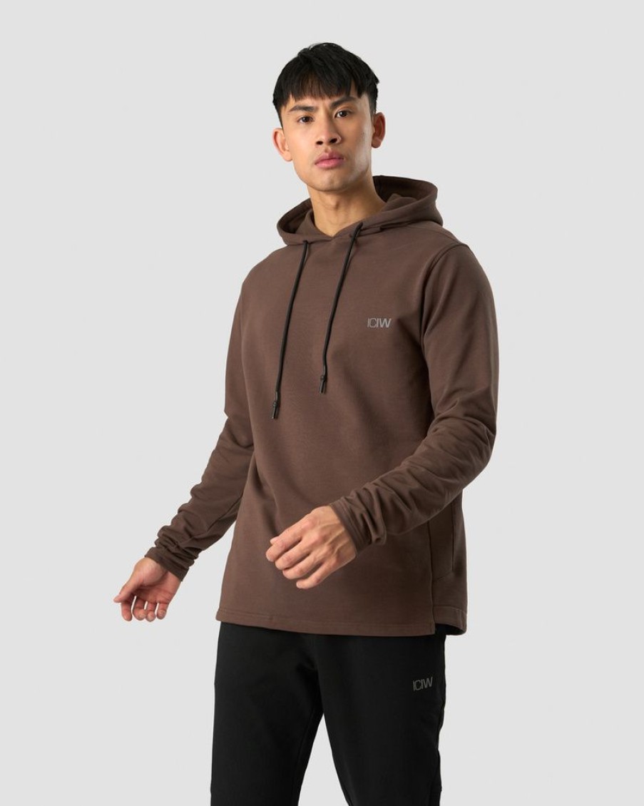 Herr ICIW Langarmat | Stride Hoodie Men Dark Brown