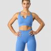 Dam ICIW Sport-Bh | Ribbed Define Seamless Strappy Bra Pacific Blue