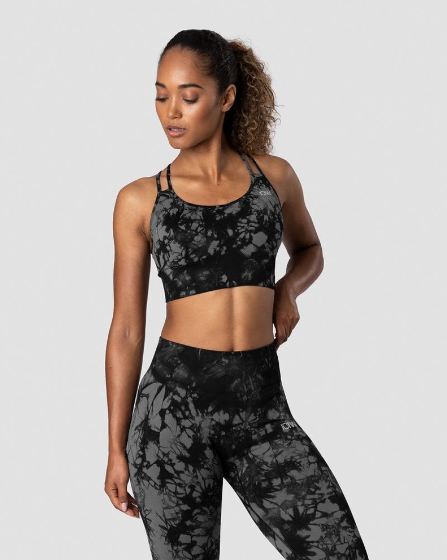 Dam ICIW Sport-Bh | Define Seamless Tie Dye Sports Bra Black