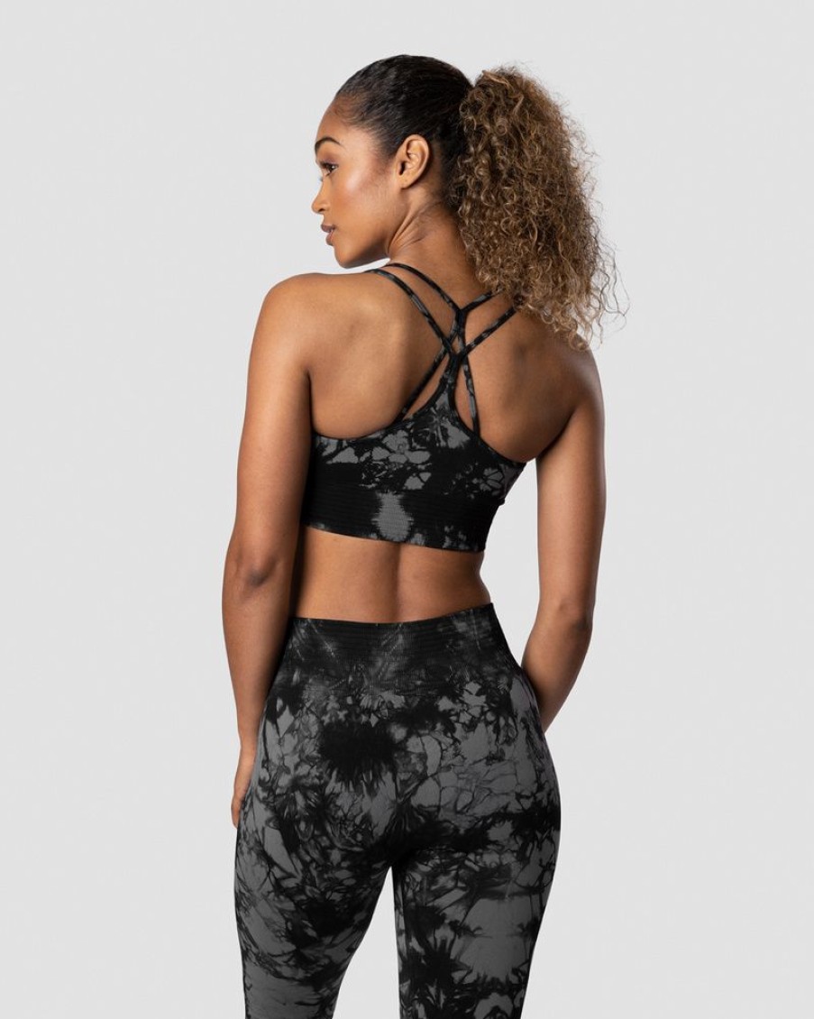 Dam ICIW Sport-Bh | Define Seamless Tie Dye Sports Bra Black