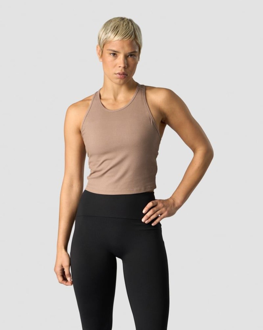 Dam ICIW Traningslinnen | Nimble Cropped Tank Top Autumn Brown