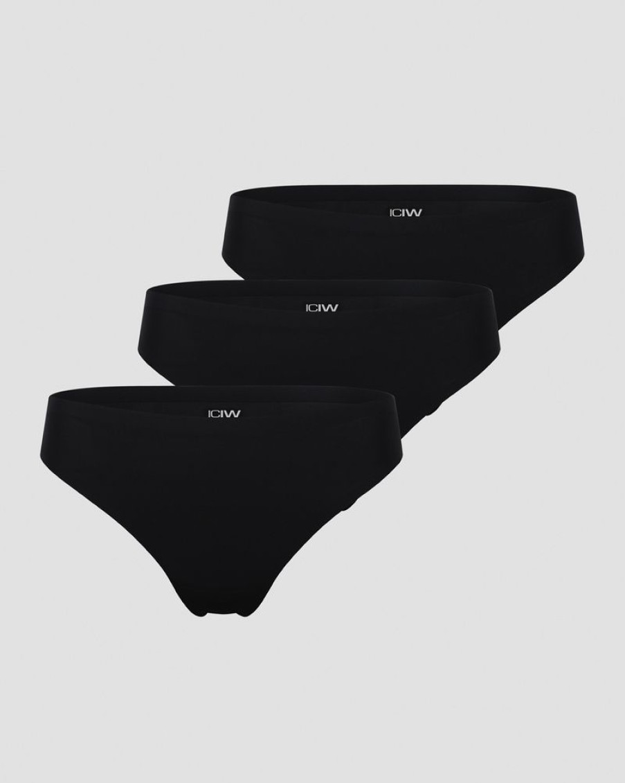 Dam ICIW Underklader | Invisible Thong 3-Pack Black