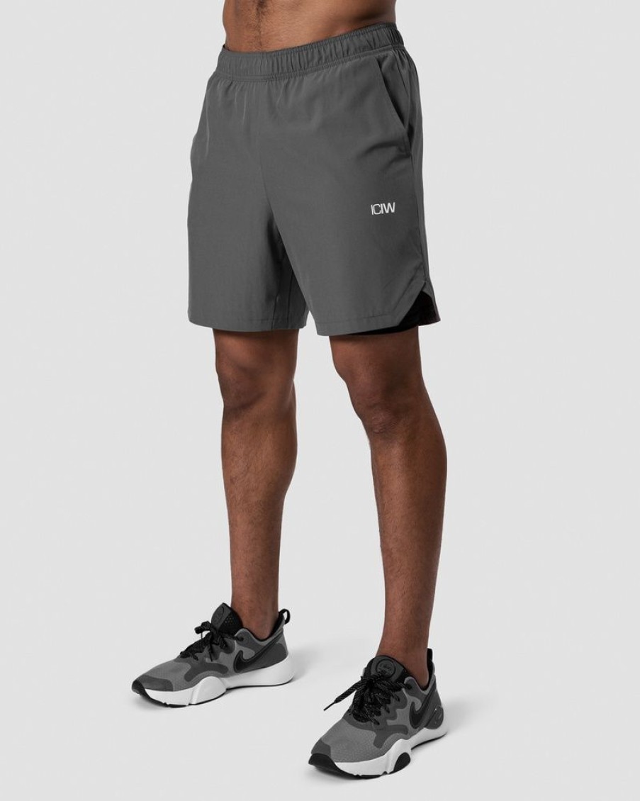 Herr ICIW Shorts | Training 2-In-1 Shorts Dark Grey/Black Men