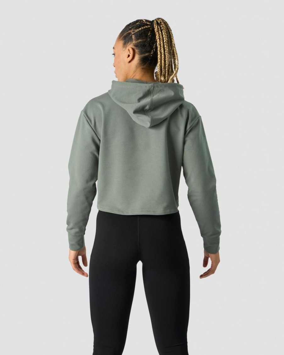 Dam ICIW Hoodie | Stride Cropped Hoodie Wmn Sea Green