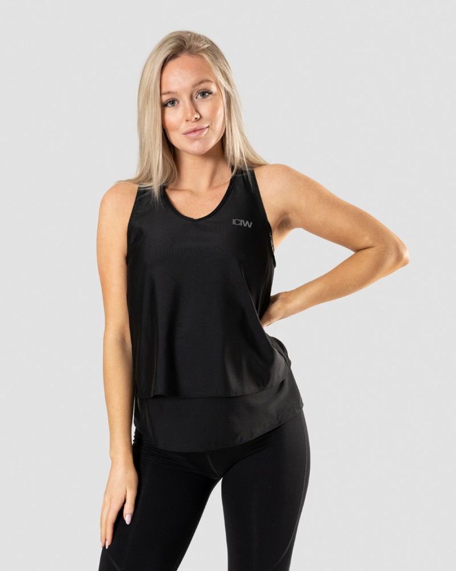 Dam ICIW Traningslinnen | Maternity Nursing Tank Top Black