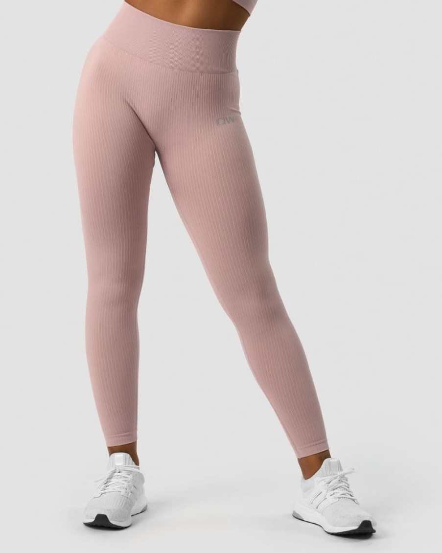 Dam ICIW Tights & Leggings | Ribbed Define Seamless Tights Light Mauve