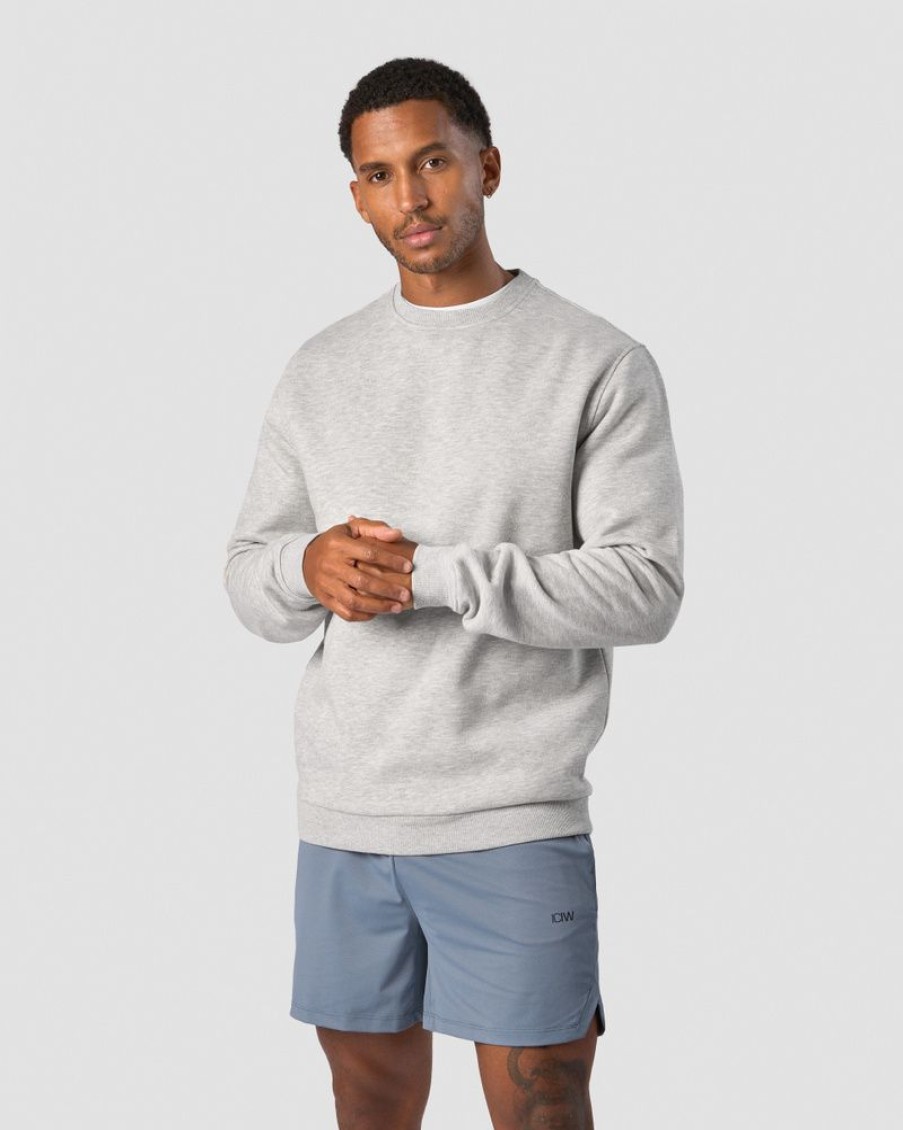 Herr ICIW Langarmat | Everyday Crewneck Men Light Grey Melange