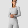 Dam ICIW Seamless | Blick Seamless Crop Top Light Grey