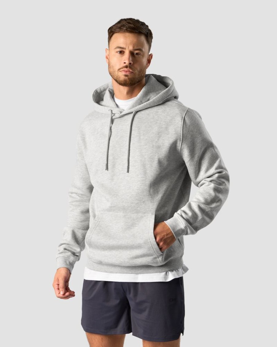 Herr ICIW Langarmat | Everyday Hoodie Side Logo Men Light Grey Melange