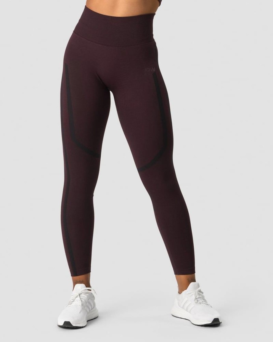 Dam ICIW Tights & Leggings | Rush Seamless Tights Burgundy