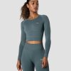 Dam ICIW Seamless | Define Seamless Ls Crop Top Jungle Green Wmn