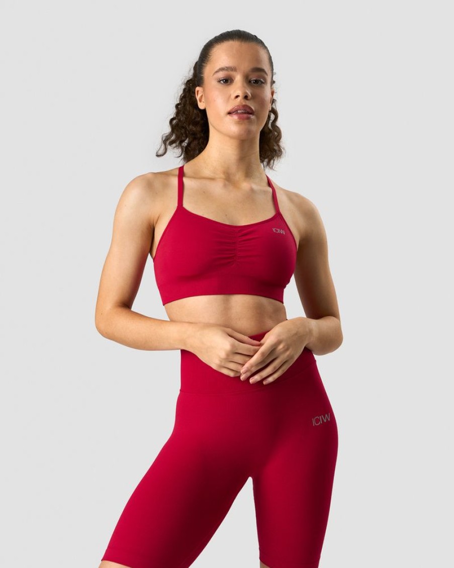 Dam ICIW Sport-Bh | Scrunch Seamless Sports Bra Deep Red