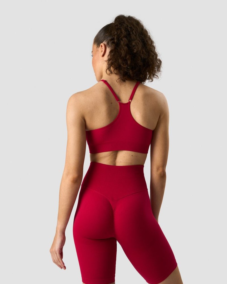 Dam ICIW Sport-Bh | Scrunch Seamless Sports Bra Deep Red