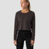 Dam ICIW Langarmat | Stride Cropped Long Sleeve Wmn Charcoal