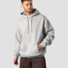 Herr ICIW Langarmat | Everyday Relaxed Hoodie Center Logo Men Light Grey Melange